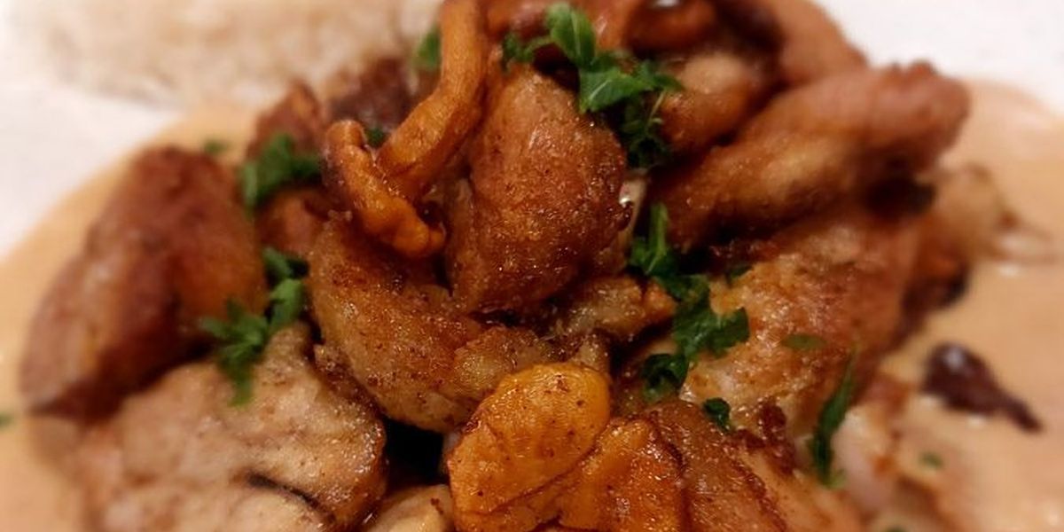 Les ris de veau poêlés, sauce aux cèpes