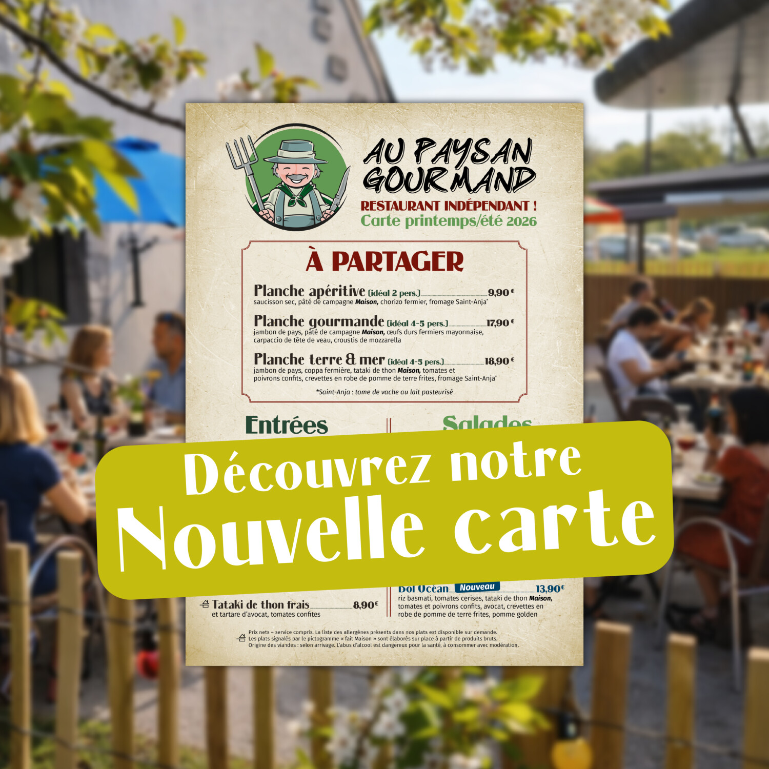 L'offre du moment :  - Au Paysan Gourmand