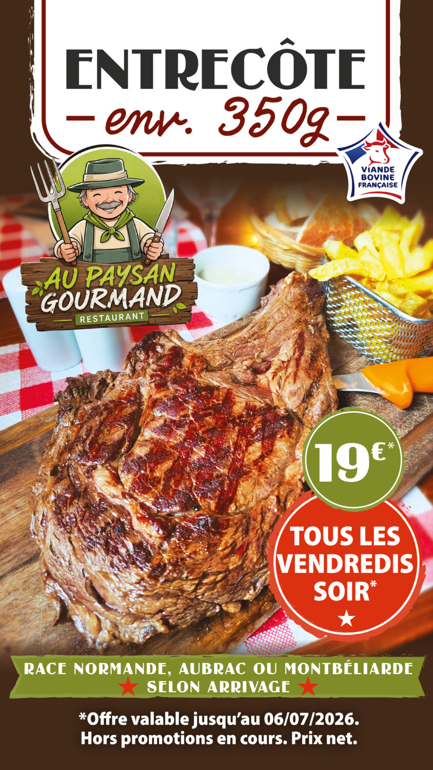 L'offre du moment :  - Au Paysan Gourmand